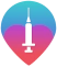 Logo of Vite ma dose (a syringe inside a drop of blood)